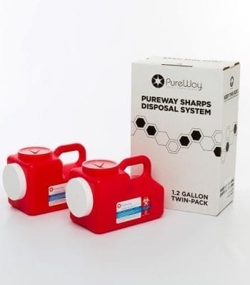 1.2 GALLON SHARPS DISPOSAL SYSTEM (2 PACK)