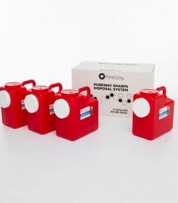 1.2 GALLON SHARPS DISPOSAL SYSTEM (4 PACK)