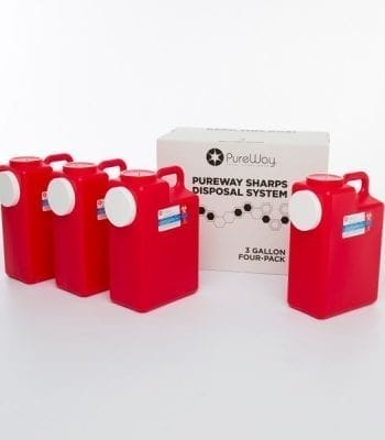 3 GALLON SHARPS DISPOSAL SYSTEM (4 PACK)